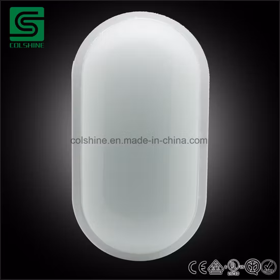 Lâmpada de anteparo LED oval IP65 à prova d'água para parede de teto